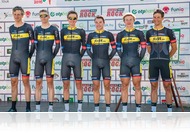 Szlovén és norvég csapat a 2017-es Tour de Hongrie rajtjánál