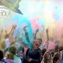 Résztvevők a Color Partyn a Sziget fesztivál Pop-Rock Nagyszínpada előtt 2013. augusztus 10-én. MTI Fotó: Szigetváry Zsolt 
