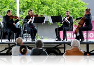 A Berki Vonósnégyes koncertje a Termál téren