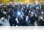 "Az internet olyan, mint az oxigén" - Tüntetés az internet adóztatása ellen Szombathelyen