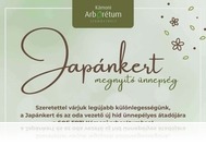 Japánkertet és hidat avatnak a Kámoni Arborétumban (ápr. 17.)