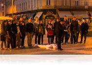 Főtéri performansz a SZAVASZ Minifesztiválon