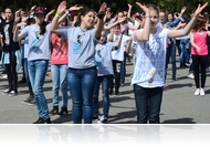 Tánc világnapi flashmob főpróba a Gayer parkban